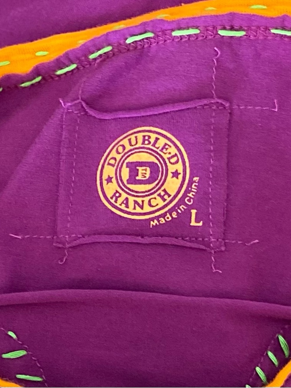Top - Double D Ranch - "Rodeo Show Since 1989" graphic tee - Embroidered, Sequin - Picture 7 of 8
